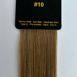 Farveprøve med kold mørkeblond