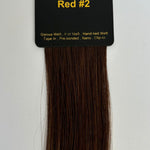 Farveprøve med varm chokoladebrun med rødligt skær