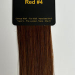 Farveprøve med varm lys chokoladebrun med rødligt skær