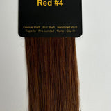 Farveprøve med varm lys chokoladebrun med rødligt skær