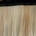 Farveprøver af og sammenligning af nuancerne 22, 24, 60, 60A og 613