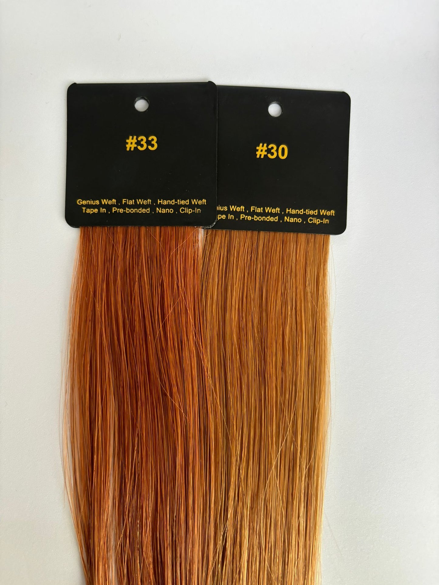 Hair extensions #30 - Kold kobberfarve (naturlig ginger)